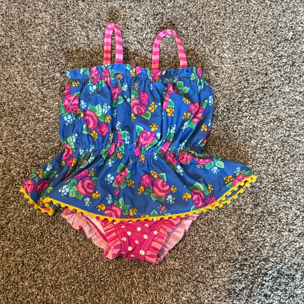 Matilda Jane Floral Blue and Pink Swimsuit